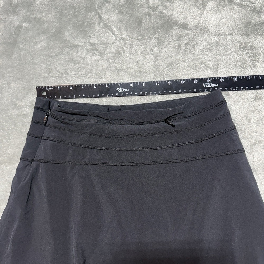 Athleta Black Skirt Size 4 Athletic Skort Pleated Side Zip Pocket Athleisure - Picture 5 of 6